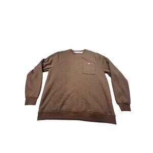Coleman Mens XL Brown Sherpa-Lined Sweater With Pocket Workwear Warm Outdoors